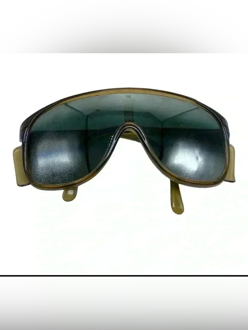 Willson vintage shield safety mirrored shield sunglasses retro shield wings 80s